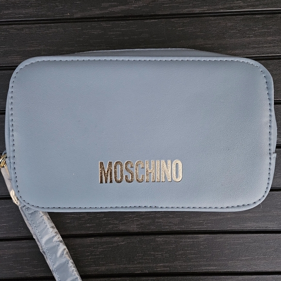Moschino China Airlines Business Class Amenity Makeup Toiletry Bag French Blue - Picture 3 of 16